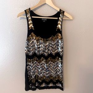Ana sequin chevron tank top size M